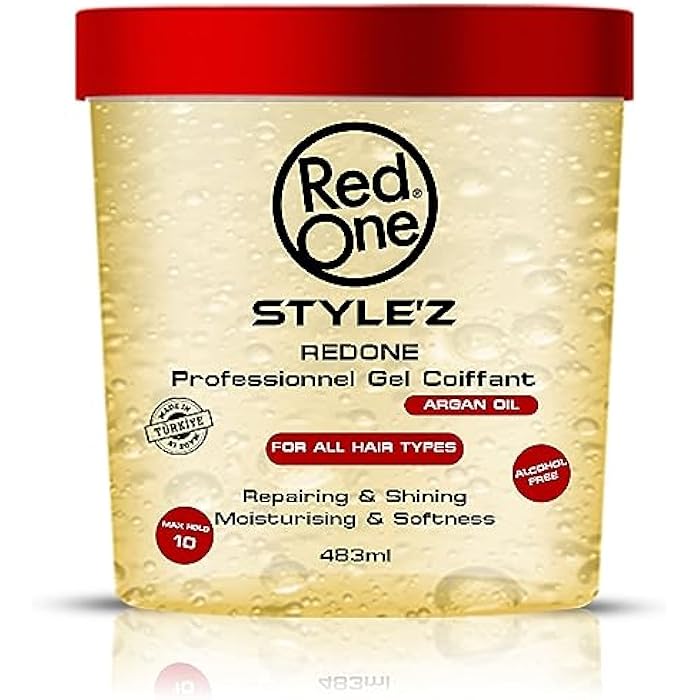 Redone Argan Styling Gel - Adds Body and Shine to all Styles - Moisturizes and Maintains Healthy Hair - Strong, Weightless Hold - Ideal for any Hair Type and Color - Leaves No Residue 483ml - Image 1